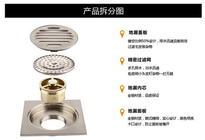 全銅鎳絡(luò)絲直條防蟲防臭通用地漏 臺州制造的品質(zhì)之選